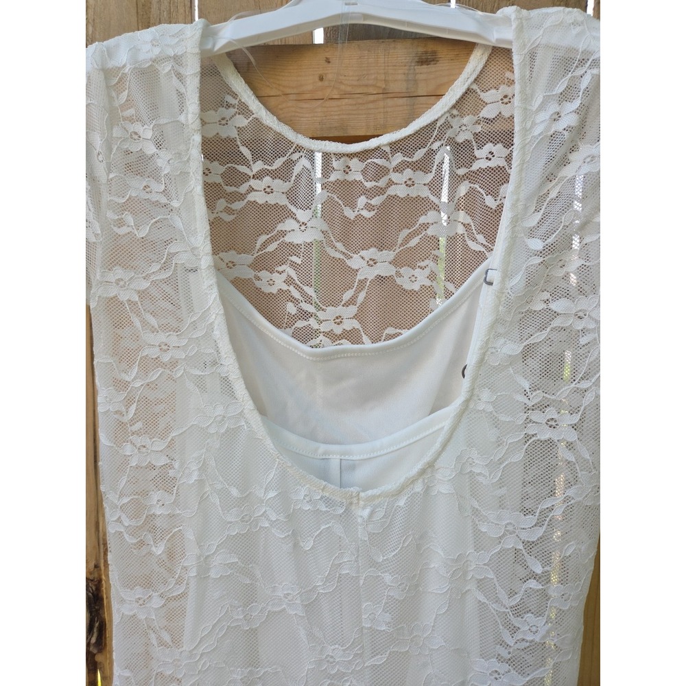 Women's Short Sleeve Maxi Dress - Wild Fable White Lace XS - Picture 3 of 5